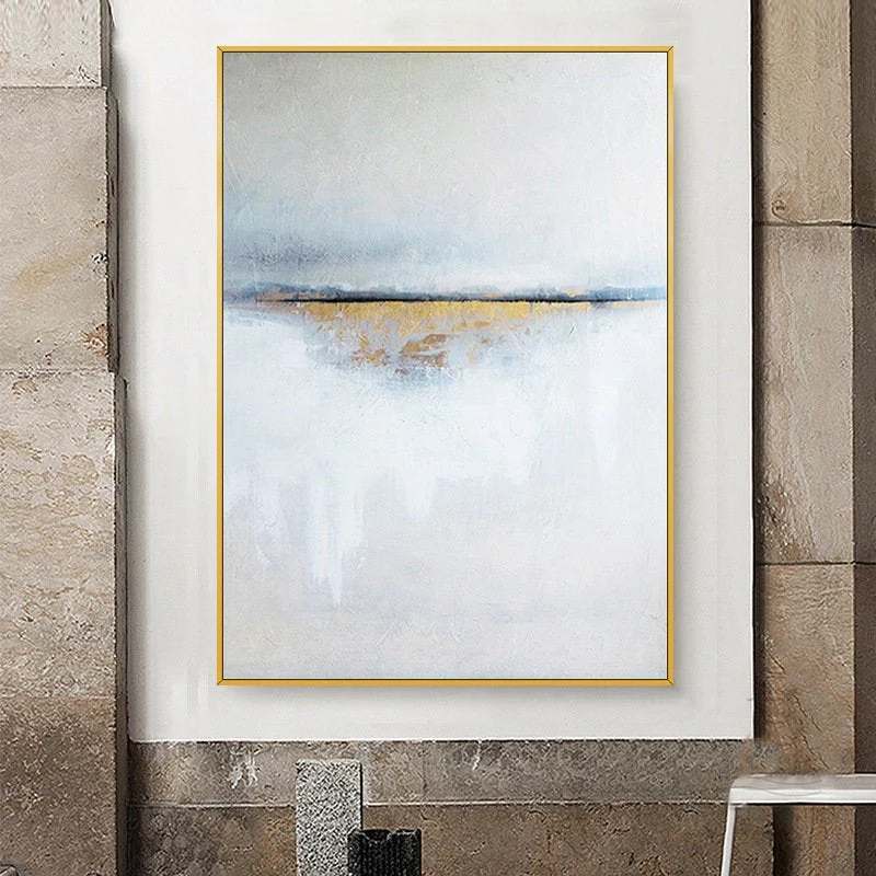 Leaf Original Coastal Abstract Sunrise Abstract Canvas Artwork 8AEEV